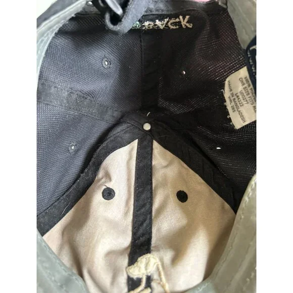 Rhoback Crave Performance Golf Cap Black Poly White Stitch Logo Adult Strapback - Picture 9 of 9